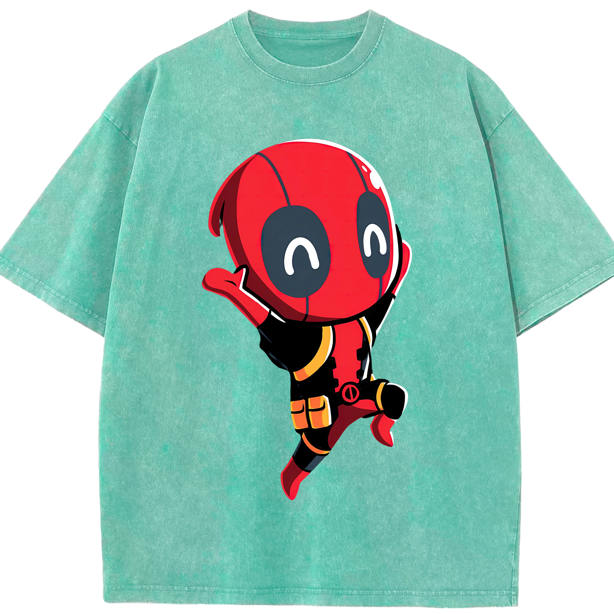 （画像用） Deadpool デッドプール 綿100% ヴィンテージ風 半袖Tシャツ（フロントプリント）
